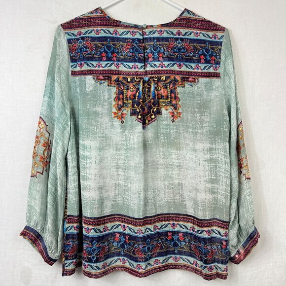 Vineet Bahl Prudence Blouse Womens M Embroidered Paisley Bohemian Anthropologie - Picture 5 of 10